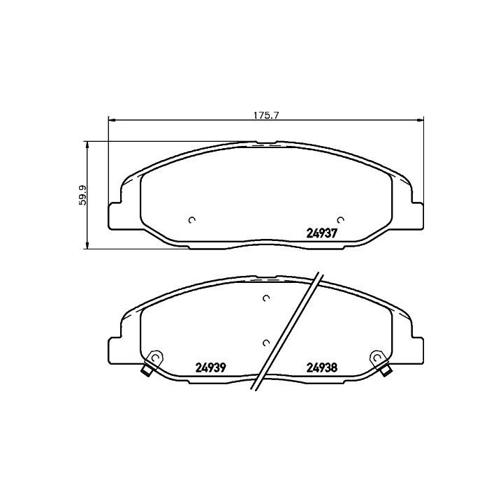 Stabdžių trinkelių rinkinys, diskinis stabdys MINTEX MDB3081