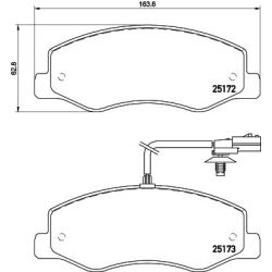 Stabdžių trinkelių rinkinys, diskinis stabdys MINTEX MDB3095