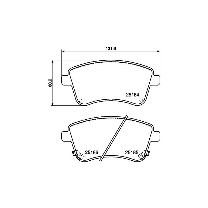 Stabdžių trinkelių rinkinys, diskinis stabdys MINTEX MDB3097