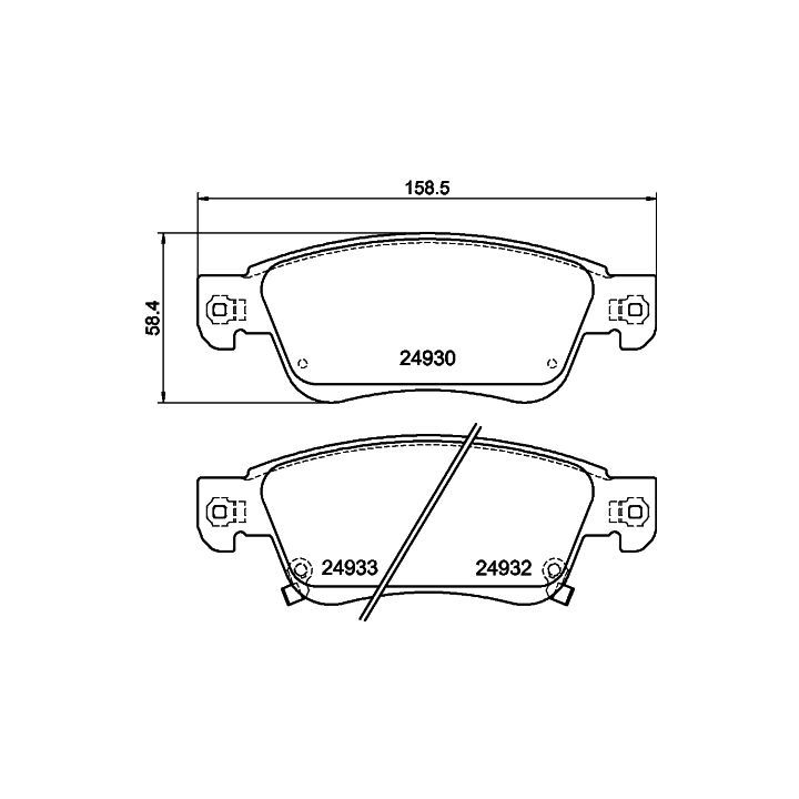 Stabdžių trinkelių rinkinys, diskinis stabdys MINTEX MDB3108