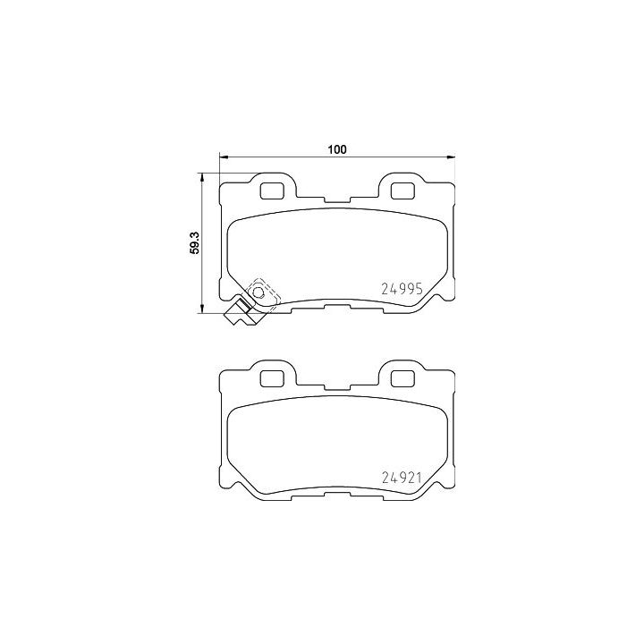 Stabdžių trinkelių rinkinys, diskinis stabdys MINTEX MDB3110