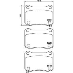 Stabdžių trinkelių rinkinys, diskinis stabdys MINTEX MDB3111