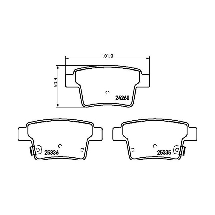 Stabdžių trinkelių rinkinys, diskinis stabdys MINTEX MDB3118