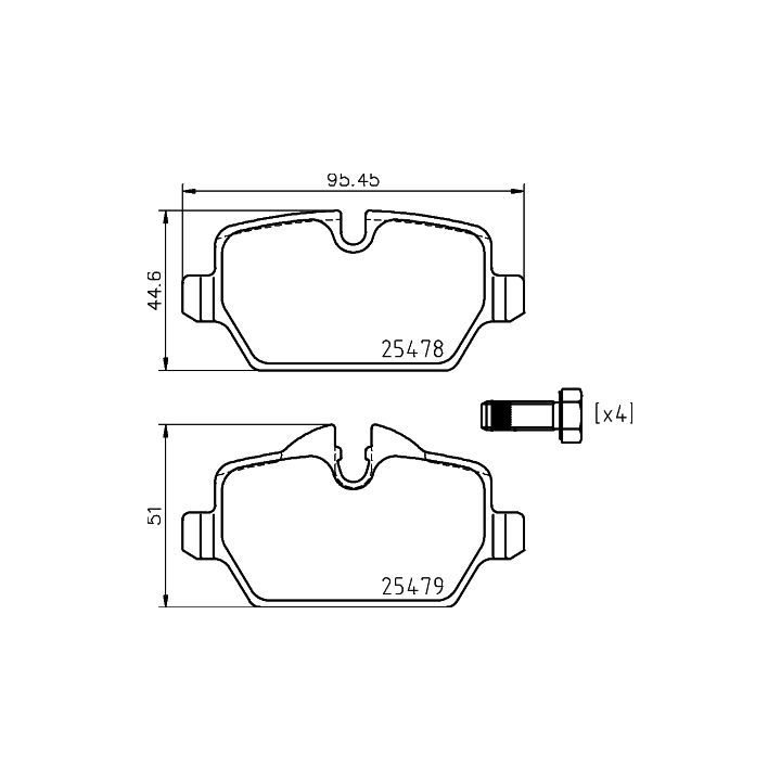 Stabdžių trinkelių rinkinys, diskinis stabdys MINTEX MDB3131