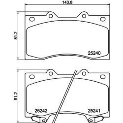 Stabdžių trinkelių rinkinys, diskinis stabdys MINTEX MDB3144