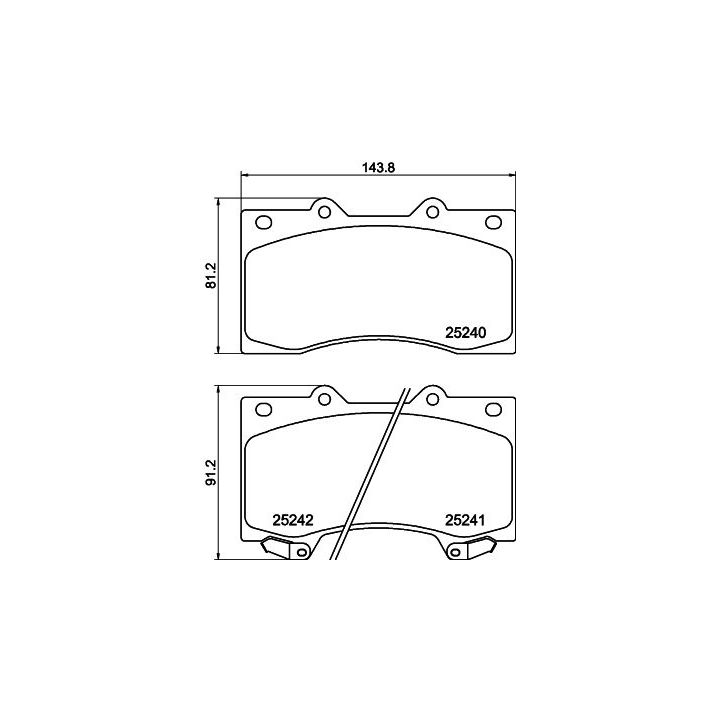Stabdžių trinkelių rinkinys, diskinis stabdys MINTEX MDB3144