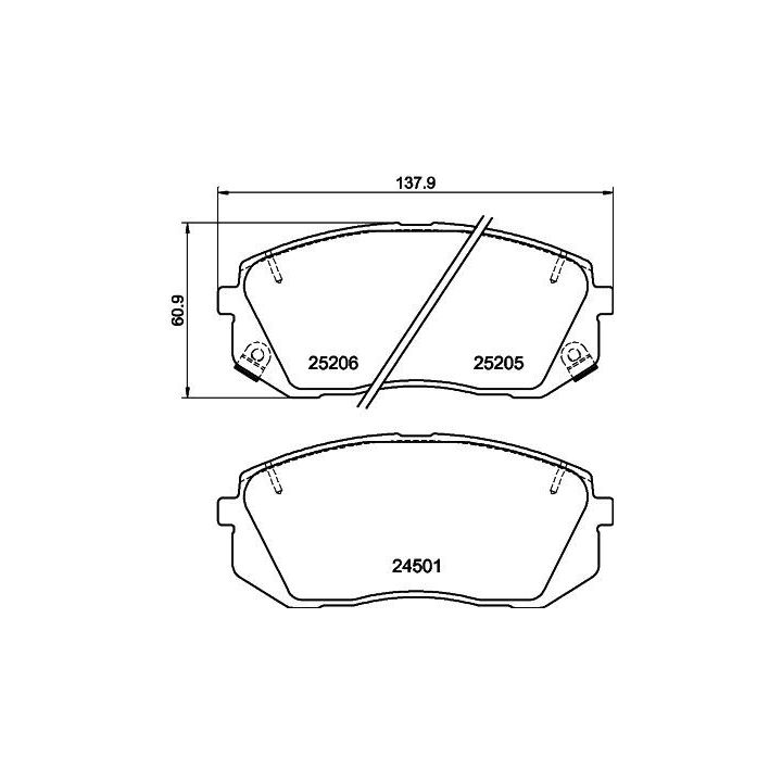 Stabdžių trinkelių rinkinys, diskinis stabdys MINTEX MDB3166