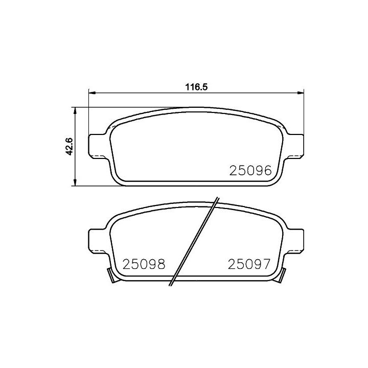 Stabdžių trinkelių rinkinys, diskinis stabdys MINTEX MDB3182