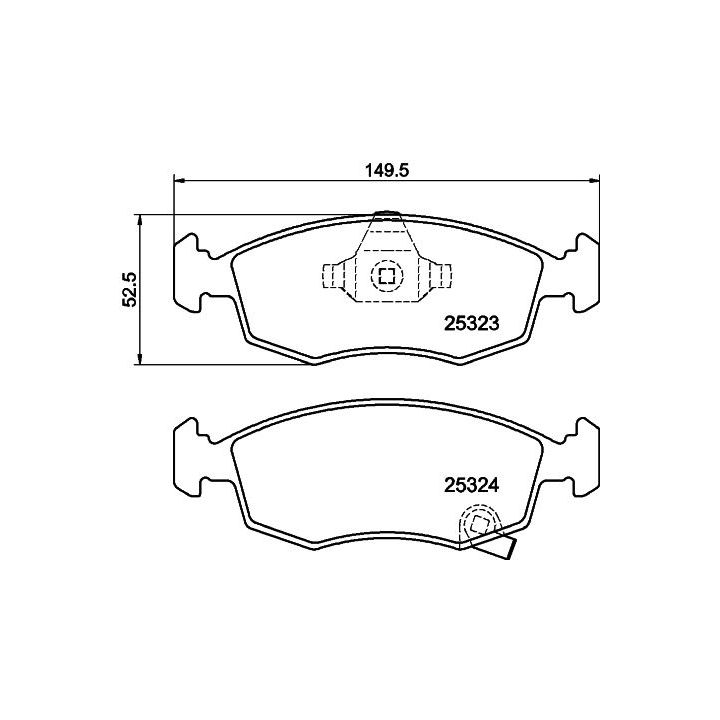 Stabdžių trinkelių rinkinys, diskinis stabdys MINTEX MDB3233