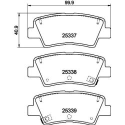 Stabdžių trinkelių rinkinys, diskinis stabdys MINTEX MDB3252