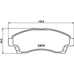 Stabdžių trinkelių rinkinys, diskinis stabdys MINTEX MDB3264