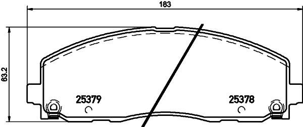 Stabdžių trinkelių rinkinys, diskinis stabdys MINTEX MDB3270