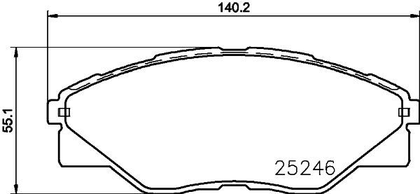 Stabdžių trinkelių rinkinys, diskinis stabdys MINTEX MDB3272