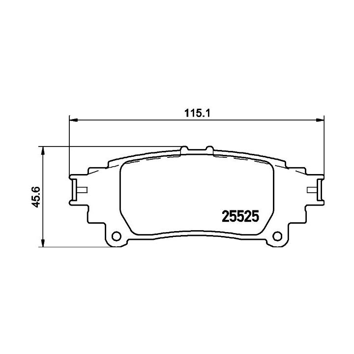 Stabdžių trinkelių rinkinys, diskinis stabdys MINTEX MDB3280