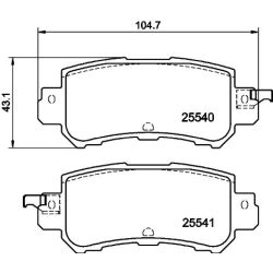 Stabdžių trinkelių rinkinys, diskinis stabdys MINTEX MDB3293