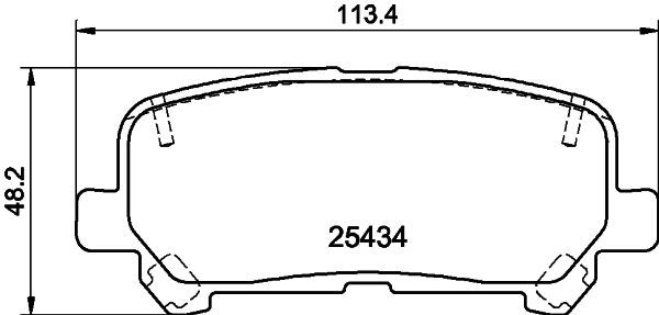 Stabdžių trinkelių rinkinys, diskinis stabdys MINTEX MDB3308