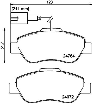 Stabdžių trinkelių rinkinys, diskinis stabdys MINTEX MDB3316
