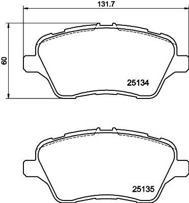Stabdžių trinkelių rinkinys, diskinis stabdys MINTEX MDB3322