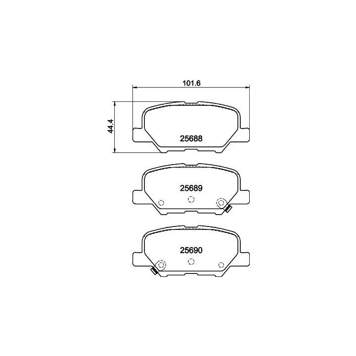 Stabdžių trinkelių rinkinys, diskinis stabdys MINTEX MDB3336