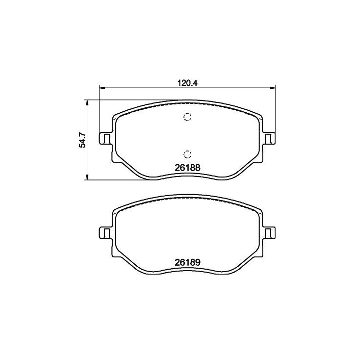 Stabdžių trinkelių rinkinys, diskinis stabdys MINTEX MDB3347
