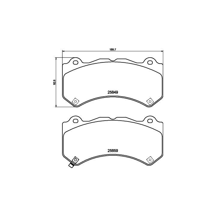 Stabdžių trinkelių rinkinys, diskinis stabdys MINTEX MDB3390