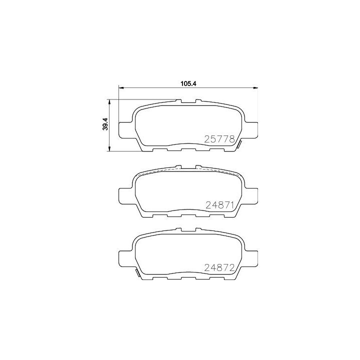 Stabdžių trinkelių rinkinys, diskinis stabdys MINTEX MDB3396