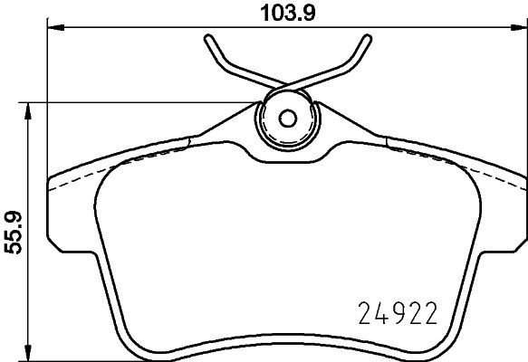 Stabdžių trinkelių rinkinys, diskinis stabdys MINTEX MDB3444
