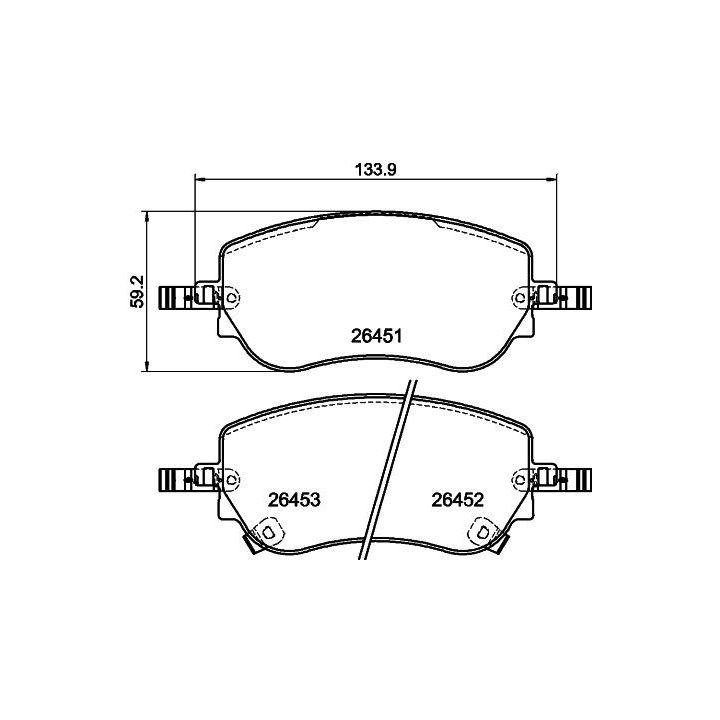Stabdžių trinkelių rinkinys, diskinis stabdys MINTEX MDB3491