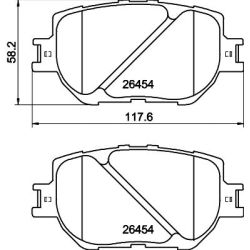 Stabdžių trinkelių rinkinys, diskinis stabdys MINTEX MDB3494