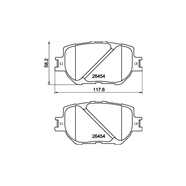 Stabdžių trinkelių rinkinys, diskinis stabdys MINTEX MDB3494