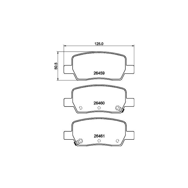 Stabdžių trinkelių rinkinys, diskinis stabdys MINTEX MDB3496