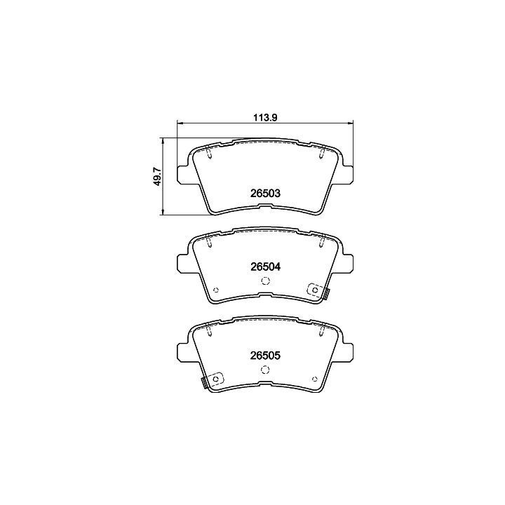 Stabdžių trinkelių rinkinys, diskinis stabdys MINTEX MDB3499
