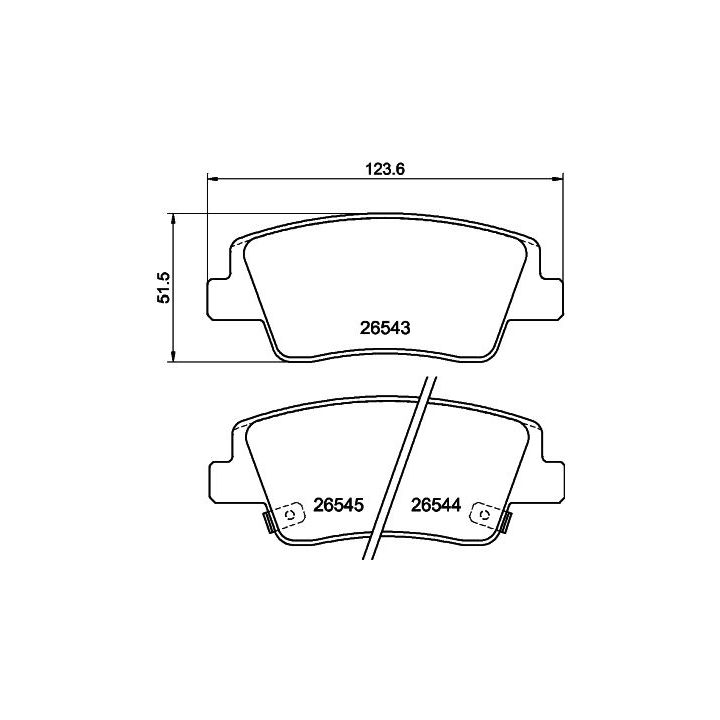 Stabdžių trinkelių rinkinys, diskinis stabdys MINTEX MDB3516