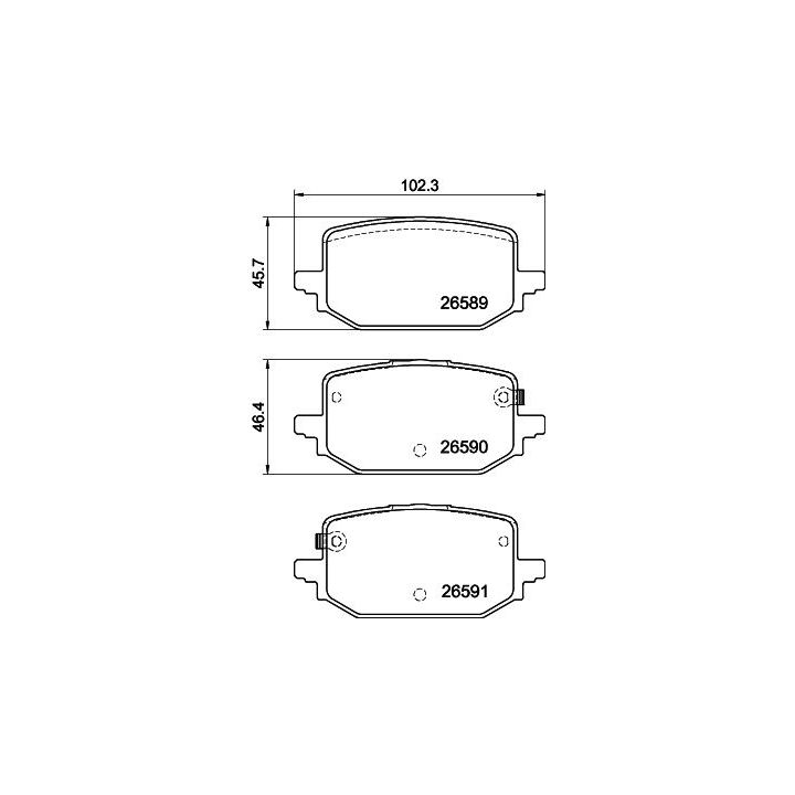 Stabdžių trinkelių rinkinys, diskinis stabdys MINTEX MDB3552