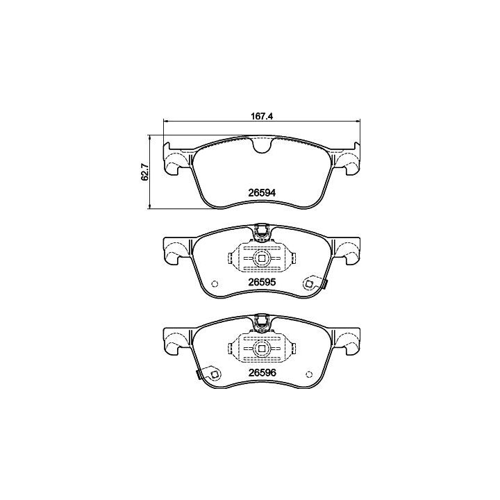 Stabdžių trinkelių rinkinys, diskinis stabdys MINTEX MDB3553