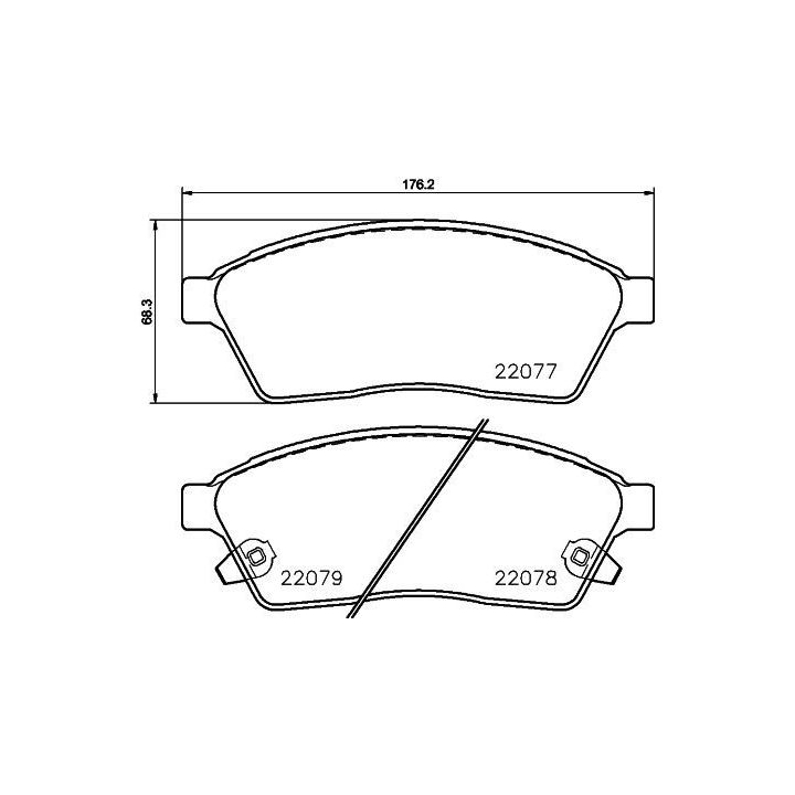 Stabdžių trinkelių rinkinys, diskinis stabdys MINTEX MDB3730
