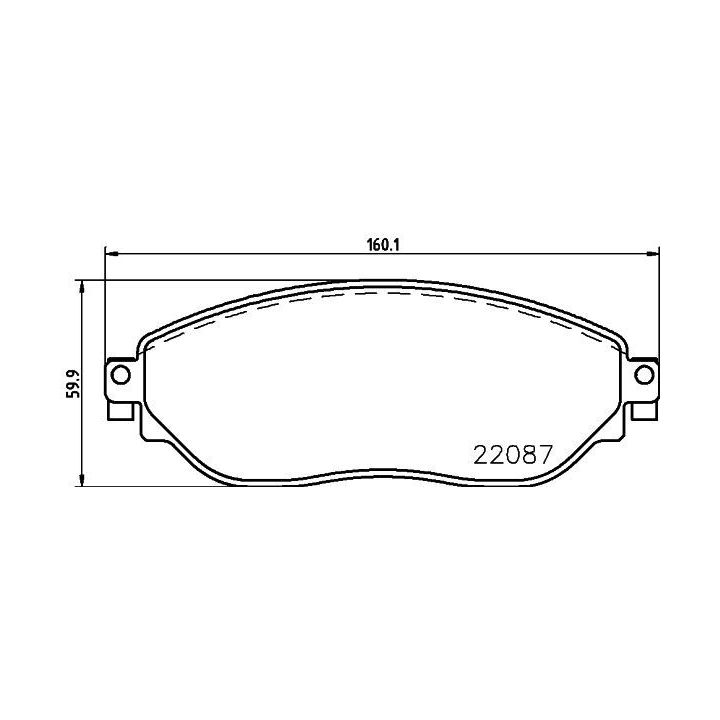 Stabdžių trinkelių rinkinys, diskinis stabdys MINTEX MDB3755
