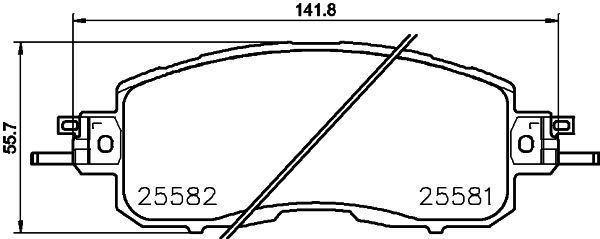 Stabdžių trinkelių rinkinys, diskinis stabdys MINTEX MDB3774