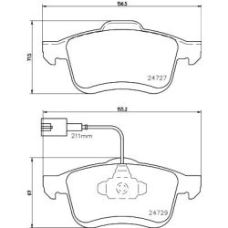 Stabdžių trinkelių rinkinys, diskinis stabdys MINTEX MDB3786
