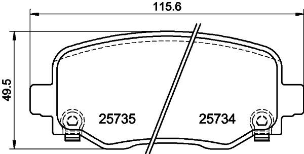 Stabdžių trinkelių rinkinys, diskinis stabdys MINTEX MDB3790