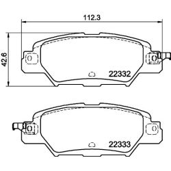 Stabdžių trinkelių rinkinys, diskinis stabdys MINTEX MDB3866