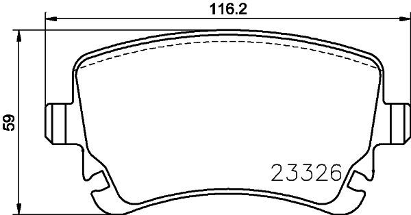 Stabdžių trinkelių rinkinys, diskinis stabdys MINTEX MDB3904
