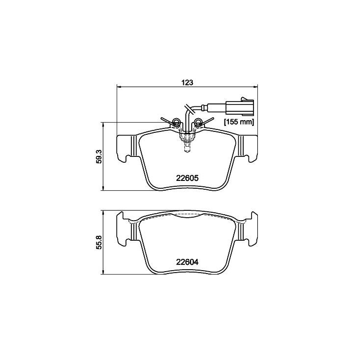 Stabdžių trinkelių rinkinys, diskinis stabdys MINTEX MDB3942