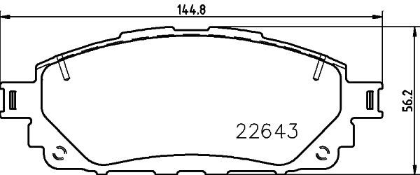 Stabdžių trinkelių rinkinys, diskinis stabdys MINTEX MDB3988