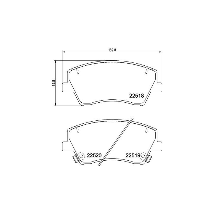 Stabdžių trinkelių rinkinys, diskinis stabdys MINTEX MDB3993