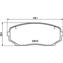 Stabdžių trinkelių rinkinys, diskinis stabdys MINTEX MDB3998
