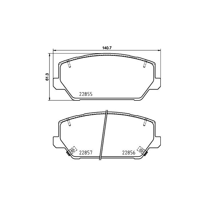 Stabdžių trinkelių rinkinys, diskinis stabdys MINTEX MDB4081