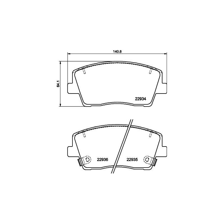 Stabdžių trinkelių rinkinys, diskinis stabdys MINTEX MDB4115