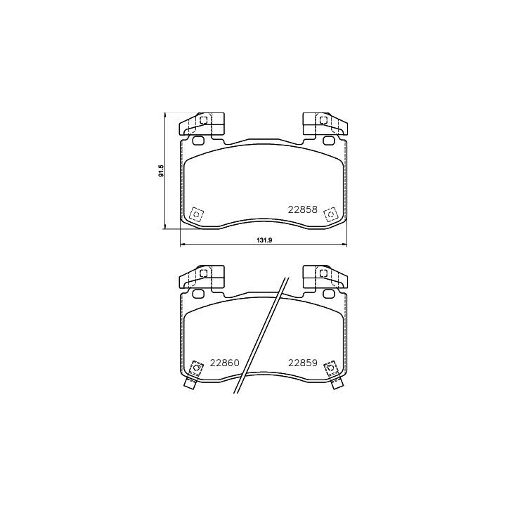 Stabdžių trinkelių rinkinys, diskinis stabdys MINTEX MDB4116
