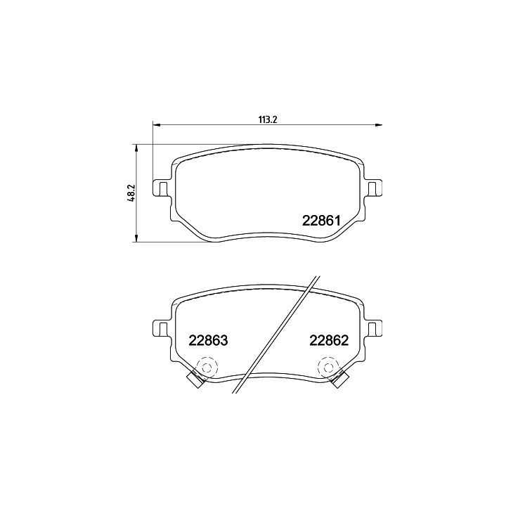 Stabdžių trinkelių rinkinys, diskinis stabdys MINTEX MDB4119